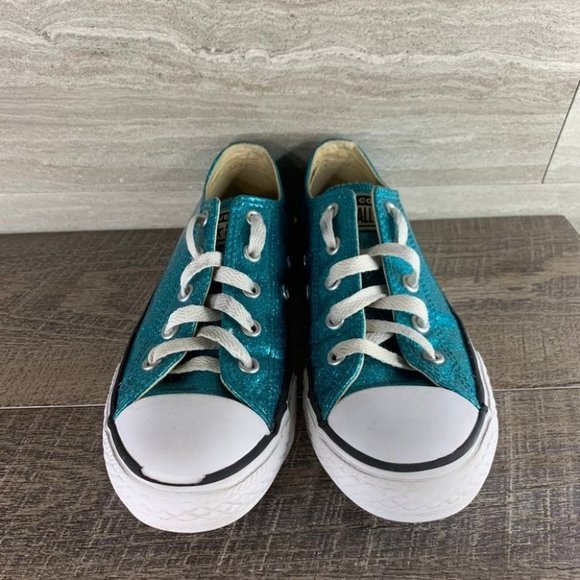 Girls Youth Converse All Star Glitter Sneaker - Picture 3 of 9